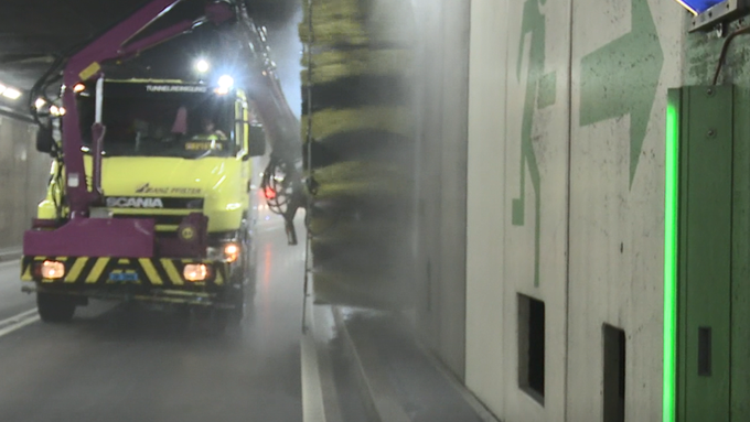 Unterhaltsarbeiten im Gotthard-Strassentunnel